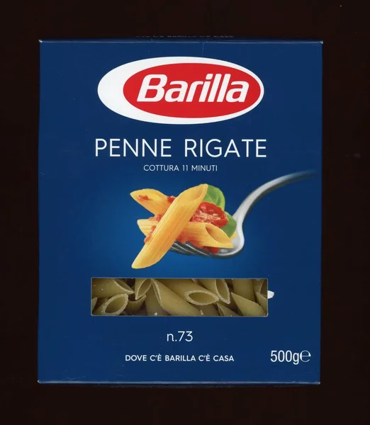 Parma Italy Circa September 2018 Barilla Penne Rigate Italian Pasta — Stockfoto