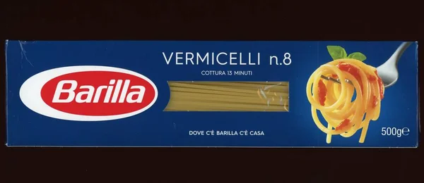 Parma Itálie Cca Září 2018 Barilla Nudle Špagety Italské Těstoviny — Stock fotografie