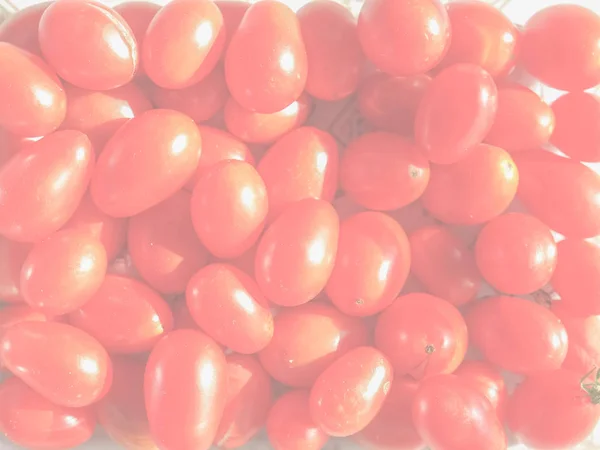 Tomates Cerises Rouges Délicates Tons Délavés Doux Utiles Comme Fond — Photo