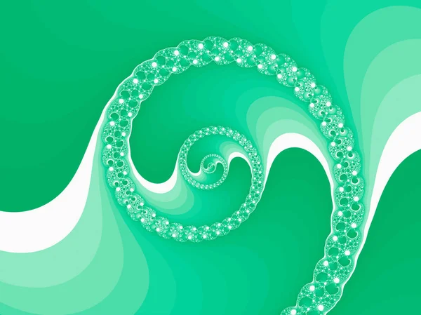 Groene Abstracte Fractal Illustratie Nuttig Als Achtergrond — Stockfoto