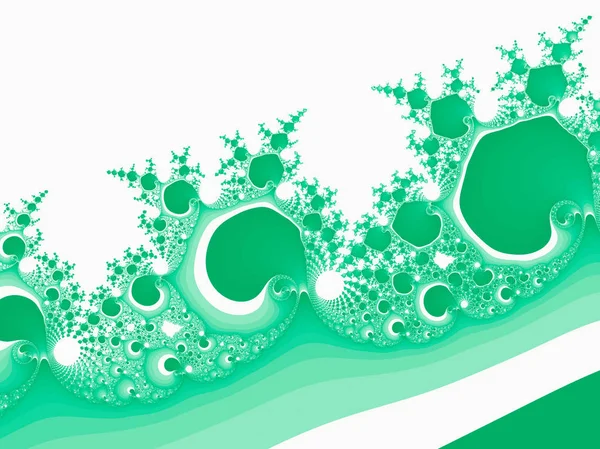 Ilustración Fractal Abstracta Verde Útil Como Fondo — Foto de Stock