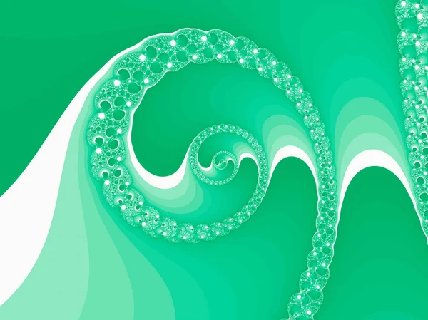 Ilustração Fractal Abstrato Verde Útil Como Fundo — Fotografia de Stock