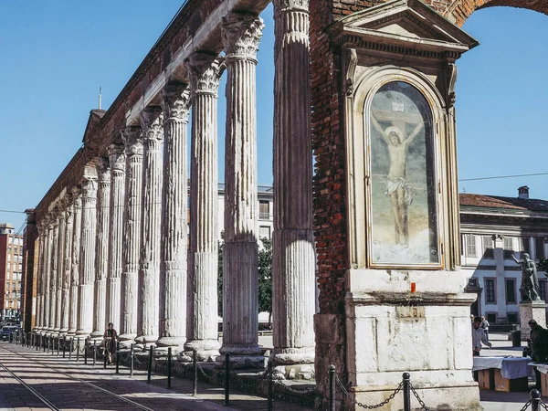 Milán Italia Marzo 2015 Colonne San Lorenzo Significa Columnas San — Foto de Stock
