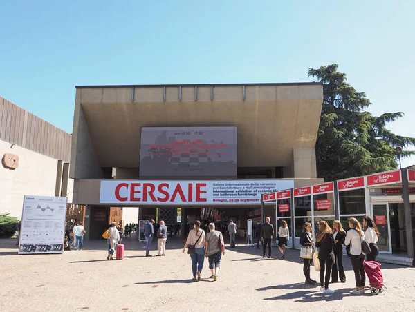 Bologna Italia Circa Septiembre 2018 Entrada Cersaie Exposición Internacional Cerámica — Foto de Stock