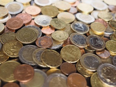 Avro sikkeleri para (EUR), Avrupa Birliği para birimi arka plan olarak kullanışlı