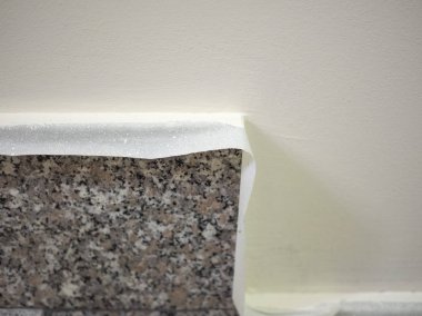 Boyama maskesi değil boyalı olmalıdır alanlarda kapalı için kullanılan kağıt maskeleme bandı (ressamın bant)