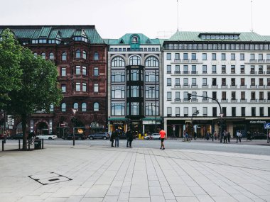 Hamburg, Almanya - Mayıs 2017 yaklaşık: Hamburg city, görünüm