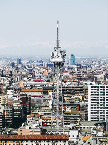 Mailand Italien März 2015 Der Sendeturm Des Rai Italienischen Staatsfernsehens — Stockfoto