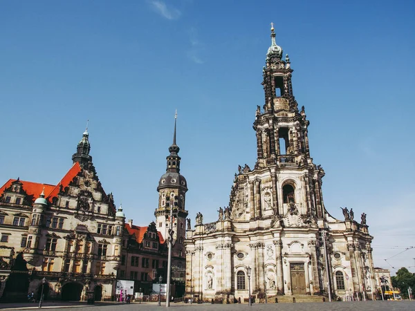 Dresden Alemania Junio 2014 Catedral Dresde Santísima Trinidad Alias Hofkirche —  Fotos de Stock