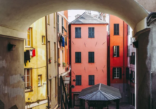 Άποψη Της Παλιάς Πόλης Της Γένοβας Στην Ιταλία — Φωτογραφία Αρχείου