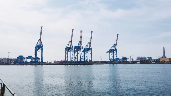 Blick Auf Den Hafen Genua Italien — Stockfoto