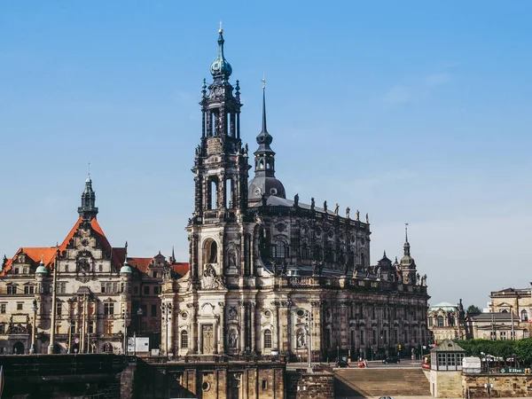 Dresden Alemania Junio 2014 Catedral Dresde Santísima Trinidad Alias Hofkirche —  Fotos de Stock