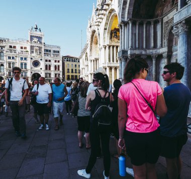 Venice, İtalya - Eylül 2016 yaklaşık: Piazza San Marco (San Marco Meydanı anlamına gelir)