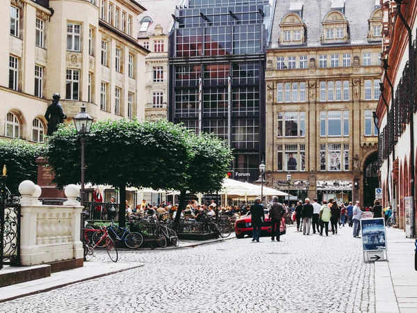 Leipzig Alemania Junio 2014 Los Turistas Visitan Centro Ciudad Verano —  Fotos de Stock