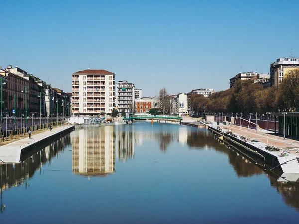 Milão Itália Março 2015 Porto Cidade Conhecido Como Darsena Está — Fotografia de Stock