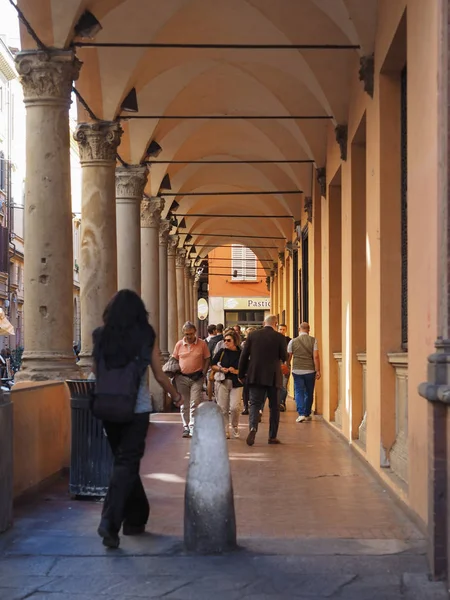 Bologna Talya Eylül 2018 Yaklaşık Nsanlar Şehir Merkezi — Stok fotoğraf