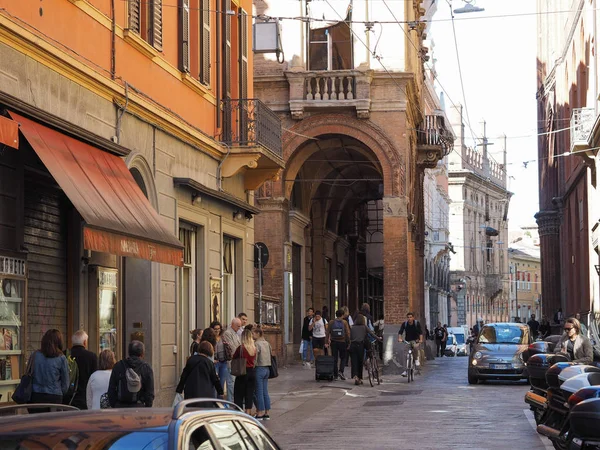Bologna Olaszország Szeptember 2018 Emberek Város Központjában — Stock Fotó