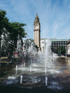 Belfast, İngiltere - Haziran 2018 yaklaşık: Albert Memorial saat (aka Albert saat) Kulesi