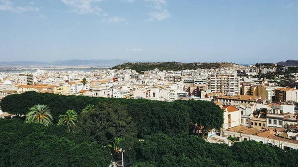 Letecký Pohled Město Cagliari Itálie — Stock fotografie