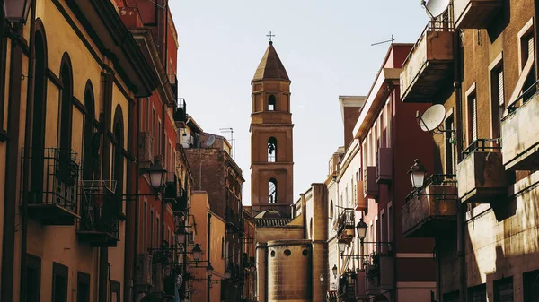 Castello Quarter Aka Casteddu Susu Meaning Upper Castle Sard Old — Stock Photo, Image