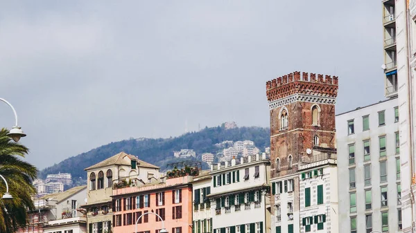 Uitzicht Oude Stad Genua Italië — Stockfoto