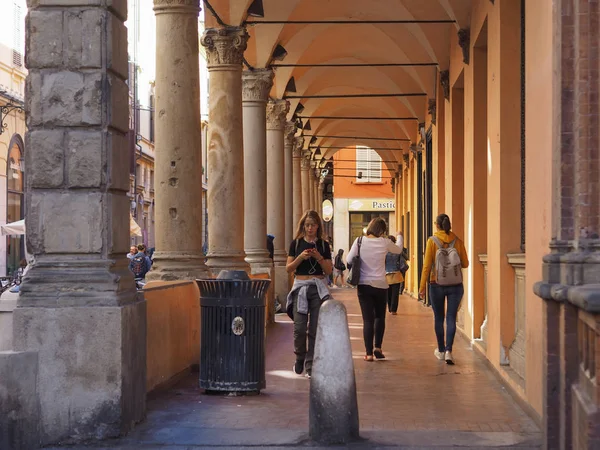 Bologna Italië Circa September 2018 Mensen Het Centrum Van Stad — Stockfoto