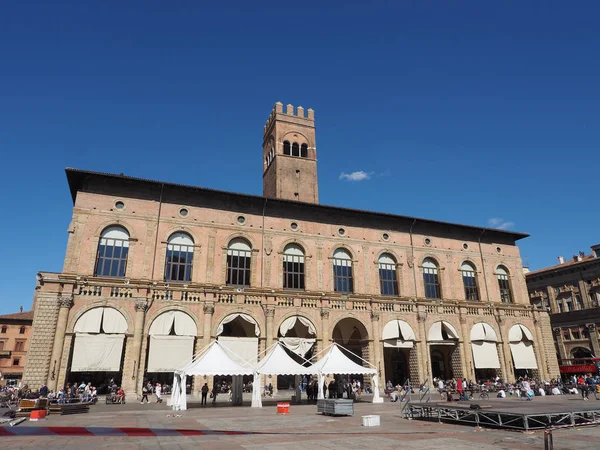 Bologna Talya Eylül 2018 Yaklaşık Piazza Maggiore Aka Piazza Grande — Stok fotoğraf