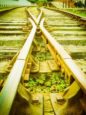 Demiryolu demiryolu parça için toplu taşıma retro vintage Tren