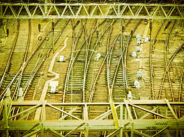 Ferrovie Ferrovie Trasporto Ferroviario Vintage Retrò — Foto Stock