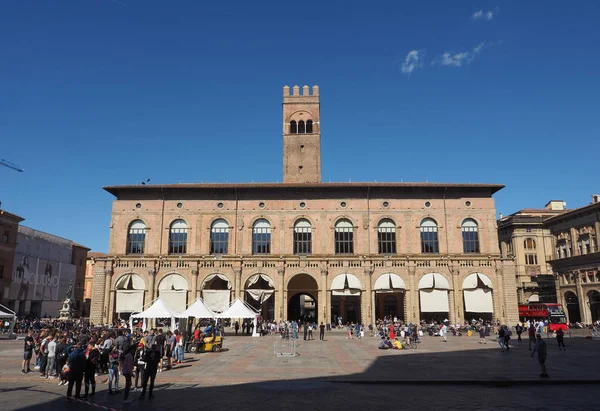 Bologna Italië Circa September 2018 Mensen Het Centrum Van Stad — Stockfoto