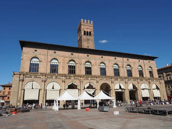 Bologna Italië Circa September 2018 Piazza Maggiore Aka Piazza Grande — Stockfoto