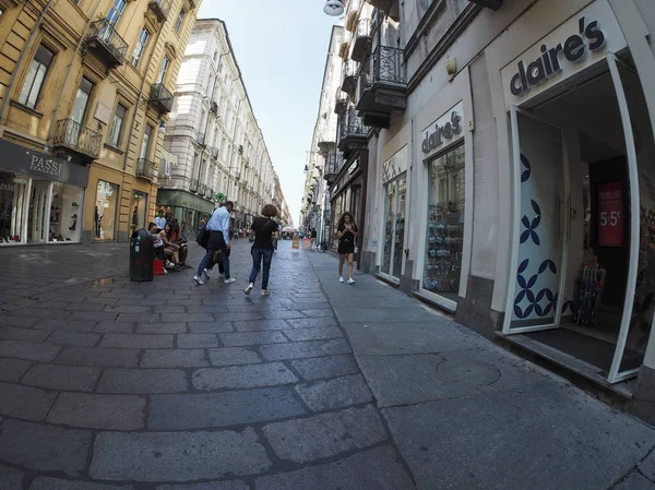 Turin Italy Circa September 2018 People City Centre Garibaldi View — Stock Photo, Image