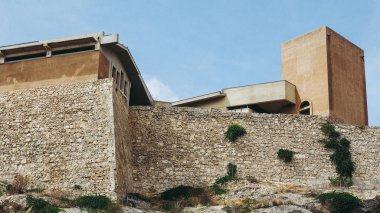 Castello çeyrek aka Casteddu e susu (Sardes üst kale anlamına gelir) eski ortaçağ şehir şehir merkezinde Cagliari, İtalya