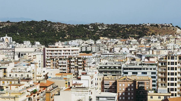 Luchtfoto Van Stad Van Cagliari Italië — Stockfoto