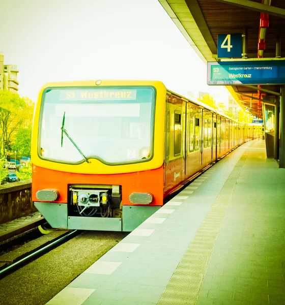 Pociąg Metra Rury Metra Dla Transportu Publicznego Retro Vintage — Zdjęcie stockowe