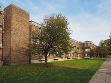 Cambridge, İngiltere - Ekim 2018 yaklaşık: Churchill Koleji