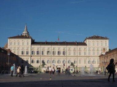 Torino, İtalya - Ekim 2018 yaklaşık: Palazzo Reale Kraliyet Sarayı anlamı