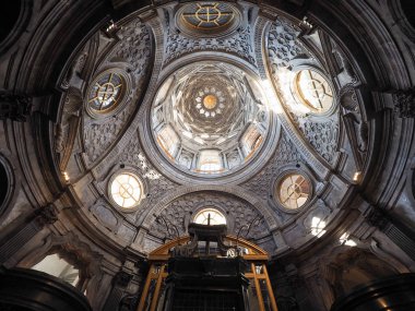 Torino, İtalya - Ekim 2018 yaklaşık: Cappella della Sindone da kutsal Shroud Turin katedral chapel anlamı