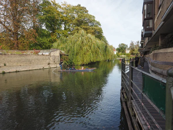 Cambridge Velká Británie Cca Října 2018 Plavit Pramicích Řece Cam — Stock fotografie