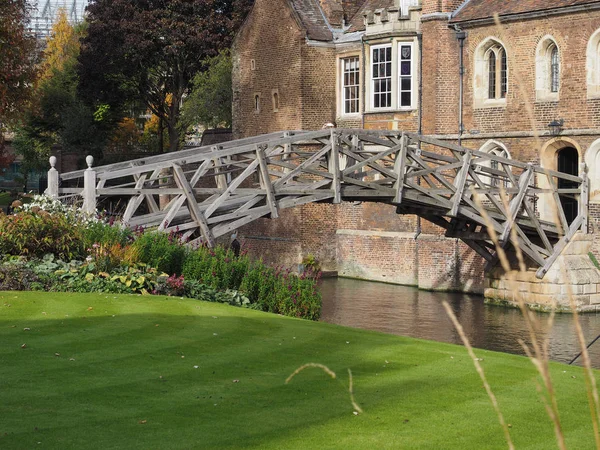 Cambridge Reino Unido Circa Octubre 2018 Puente Matemático Sobre Río — Foto de Stock