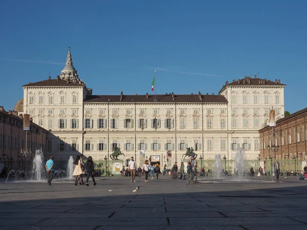 Турин Италия Circa Octo2018 Palazzo Reale Означает Королевский Дворец — стоковое фото