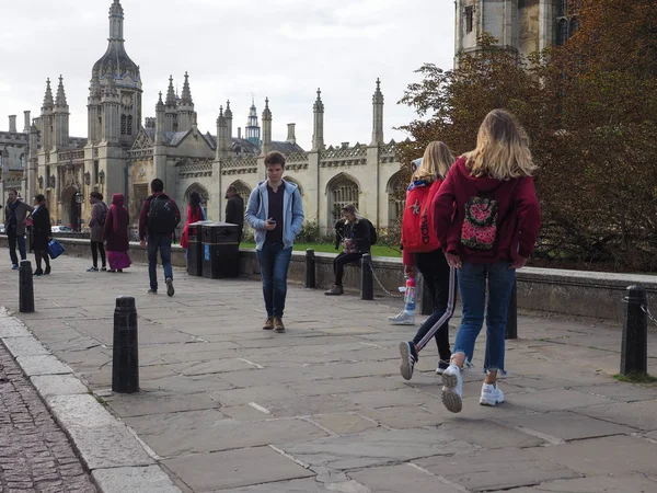 Cambridge, İngiltere - Ekim 2018 yaklaşık: King's College