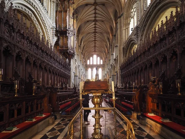 Ely Reino Unido Circa Outubro 2018 Catedral Ely Antiga Igreja — Fotografia de Stock