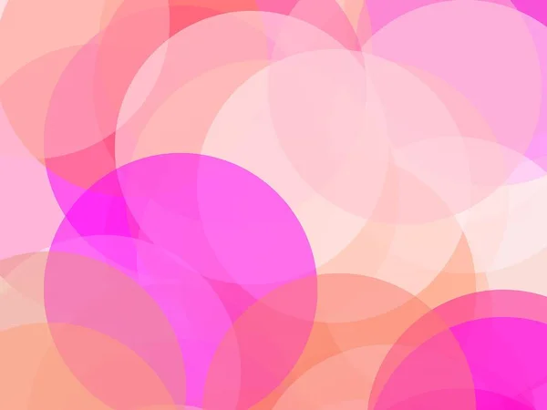 以圆圈作为背景的抽象极简主义粉色插图 — 图库照片