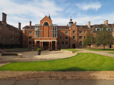 Cambridge, İngiltere - Ekim 2018 yaklaşık: St John's College, Şapel mahkeme