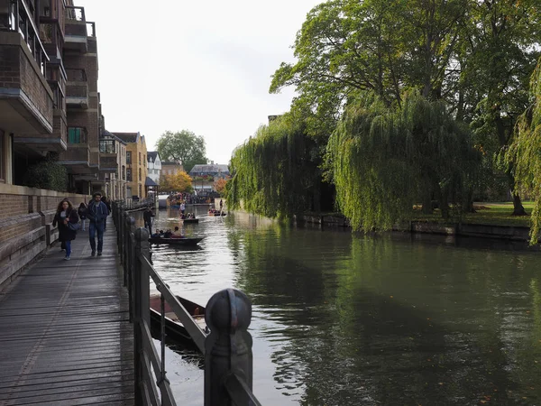 Cambridge Egyesült Királyság Október 2018 Csónak Cam Folyó — Stock Fotó