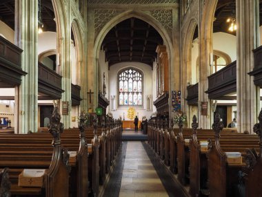 Cambridge, İngiltere - Ekim 2018 yaklaşık: Büyük St Mary's kilise