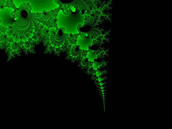 Conjunto Mandelbrot Verde Ilustração Fractal Abstrata Útil Como Fundo — Fotografia de Stock