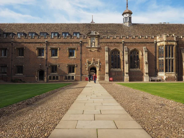 Cambridge Verenigd Koninkrijk Circa Oktober 2018 Eerste Hof Aan Het — Stockfoto