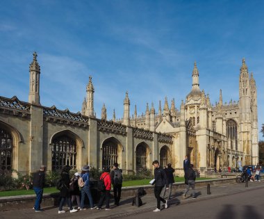 Cambridge, İngiltere - Ekim 2018 yaklaşık: King's College